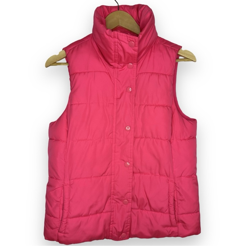 Old Navy | Snap Button Up | Fleece Lined | Quilted | Vest | Pink | Women's M/P